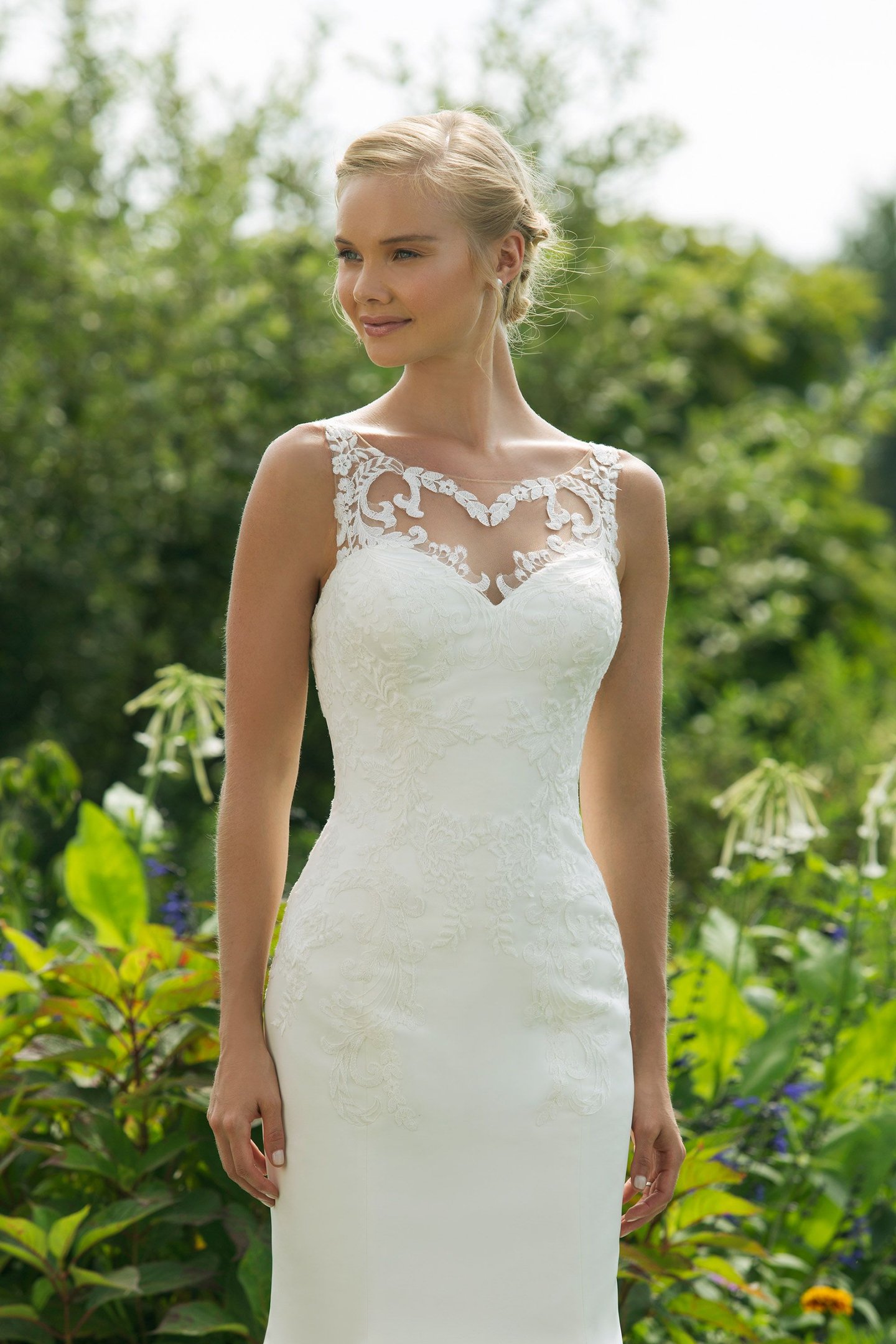 Sweetheart Gowns Style 11015 Sleeveless Satin Fit and Flare with Corset Back
