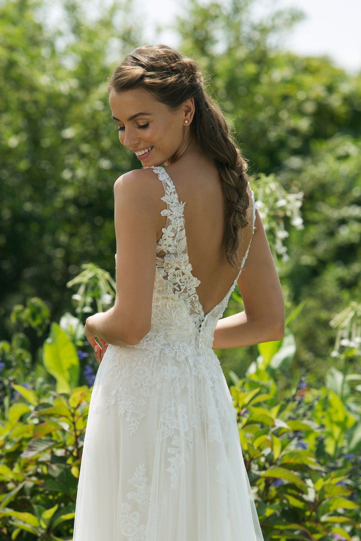 Sweetheart Gowns Style 11031 Plunging V-Neck Gown with Basque Waistline