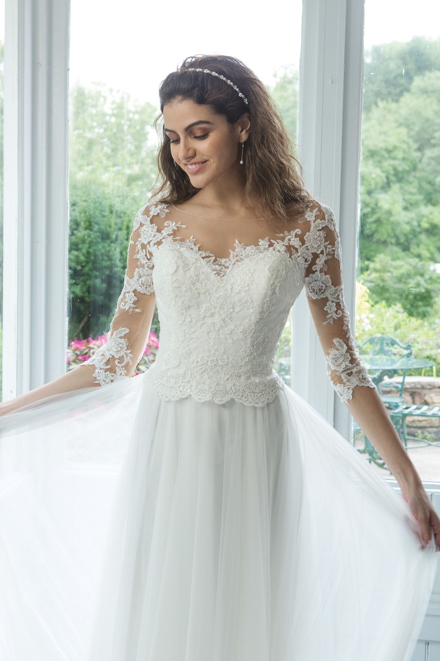 Sweetheart Gowns Style 11068 Tulle A-line Gown with Sequined Beaded Appliques