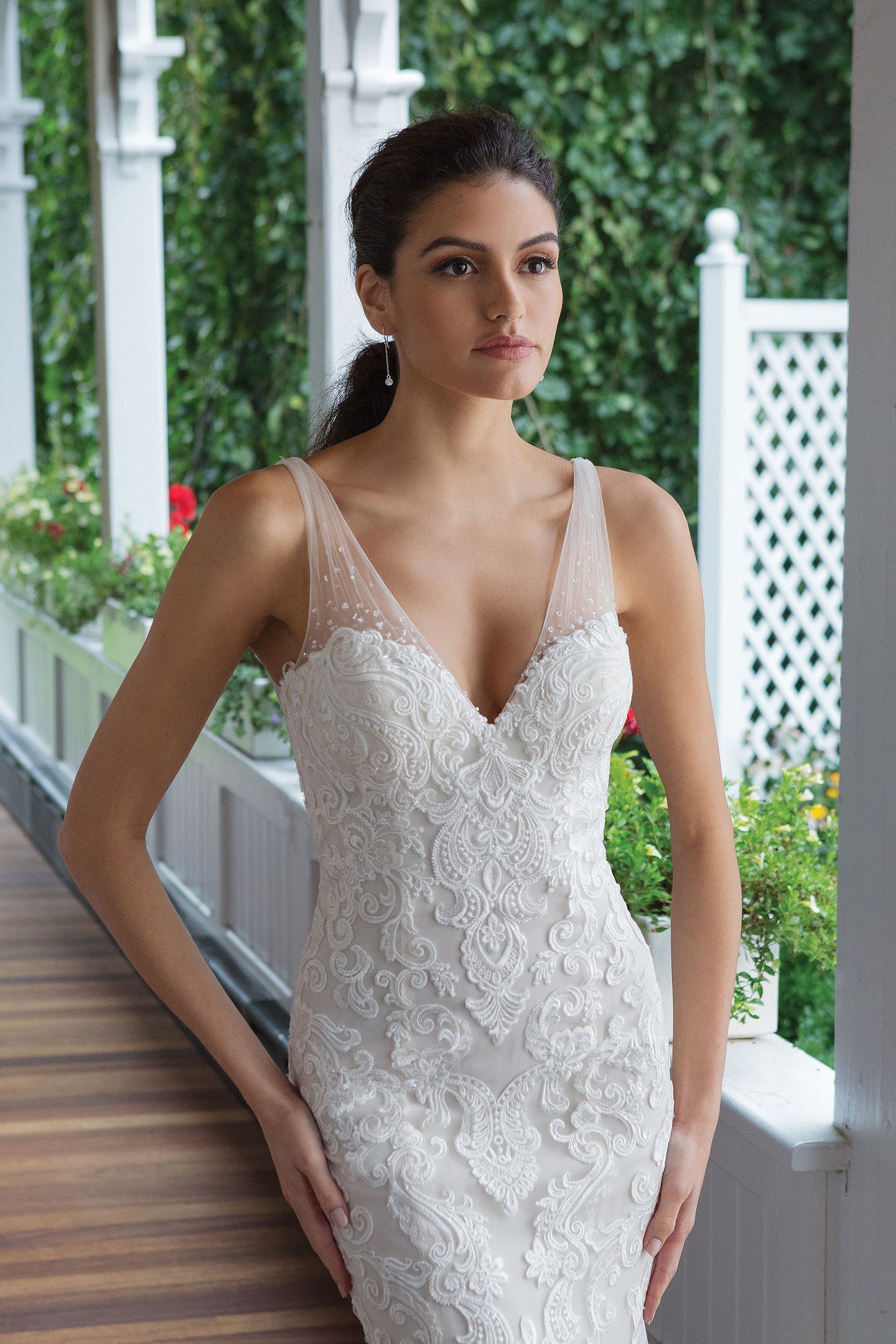 Sweetheart Gowns Style 11083 V-Neck Venice Lace and Tulle Gown