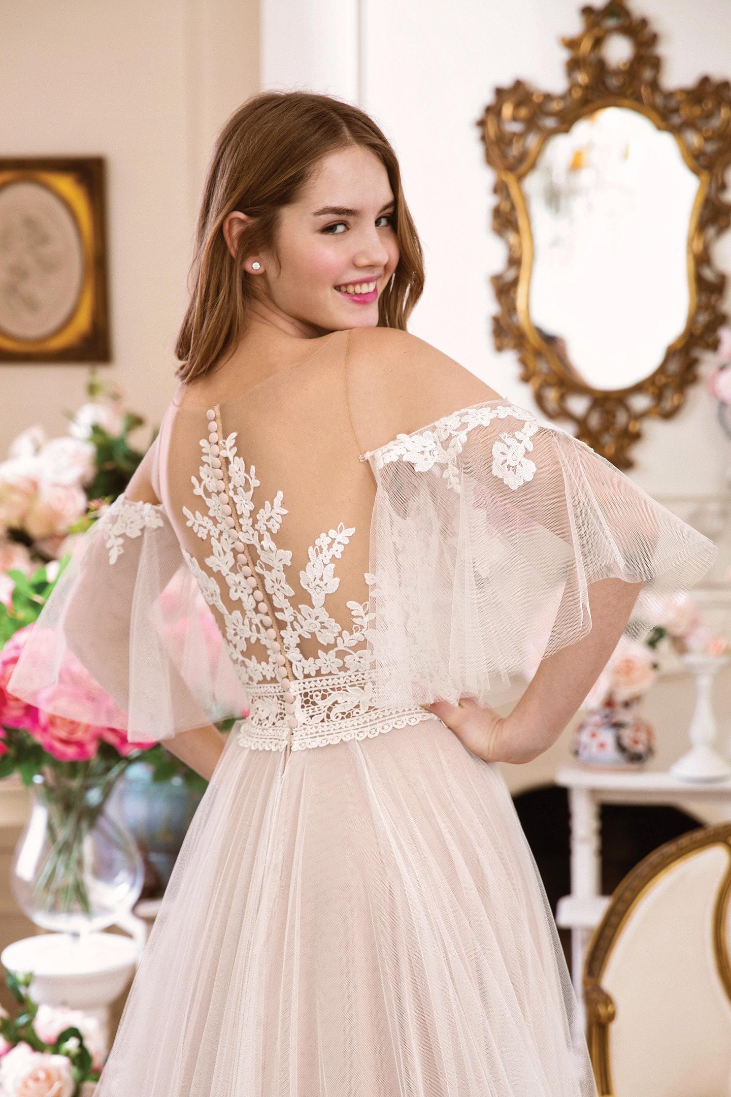 Sweetheart Gowns Style 11089SL Detachable English Net Flutter Sleeve