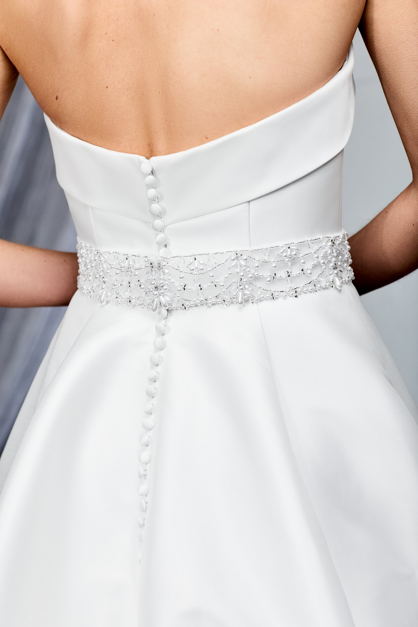 Thanks & Goodluck Style TG1145 Wide Tonal Beaded Belt with Pearls and Crystals