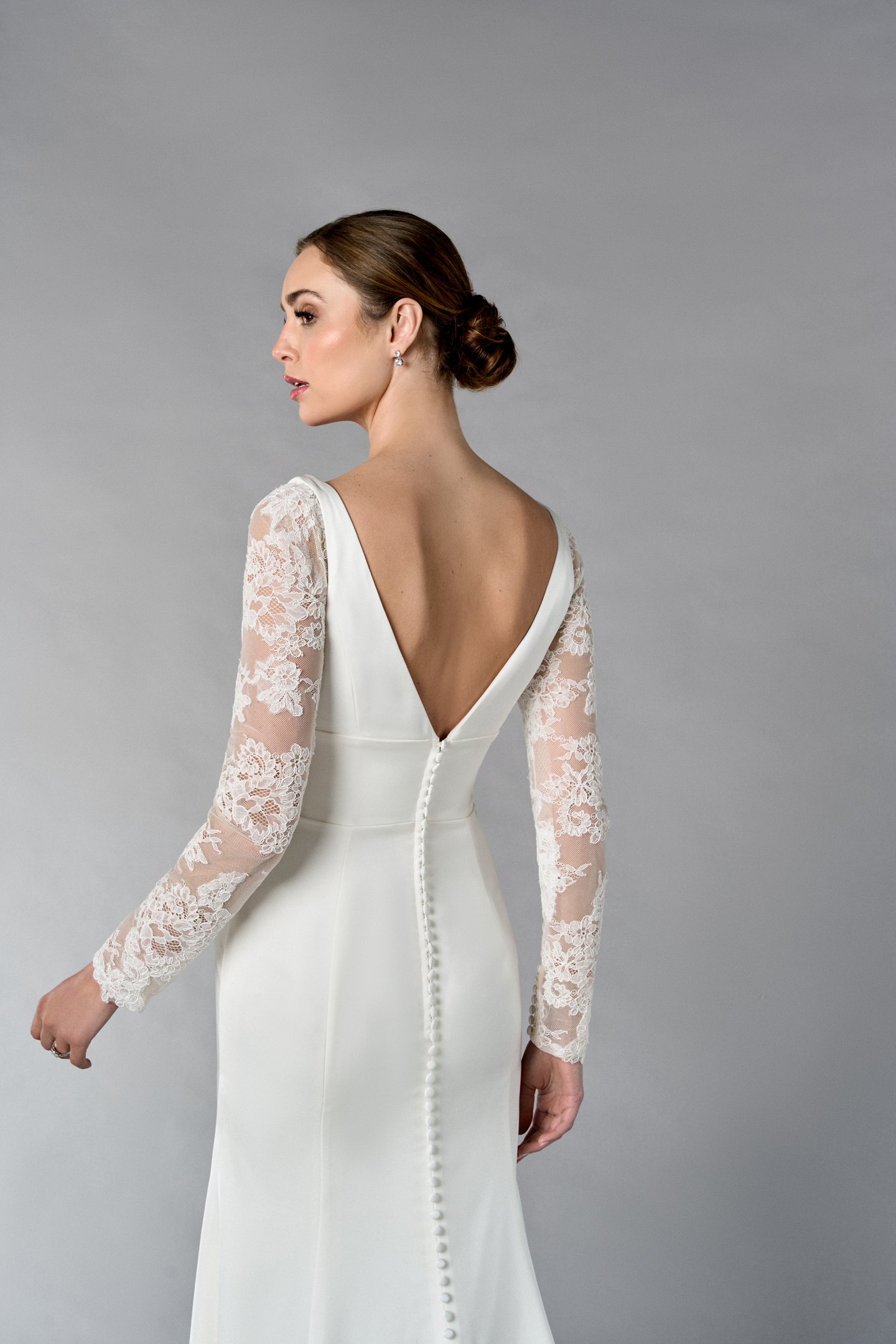Thanks & Goodluck Style TG1119 Corded Alençon Lace Long Sleeves