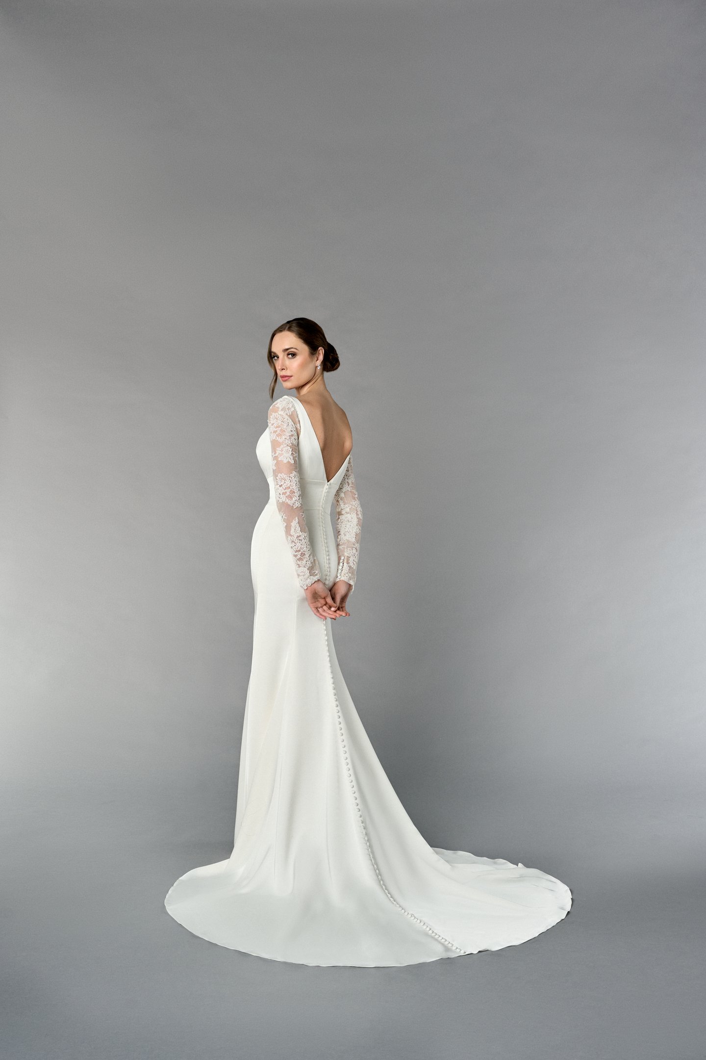 Thanks & Goodluck Style TG1119 Corded Alençon Lace Long Sleeves