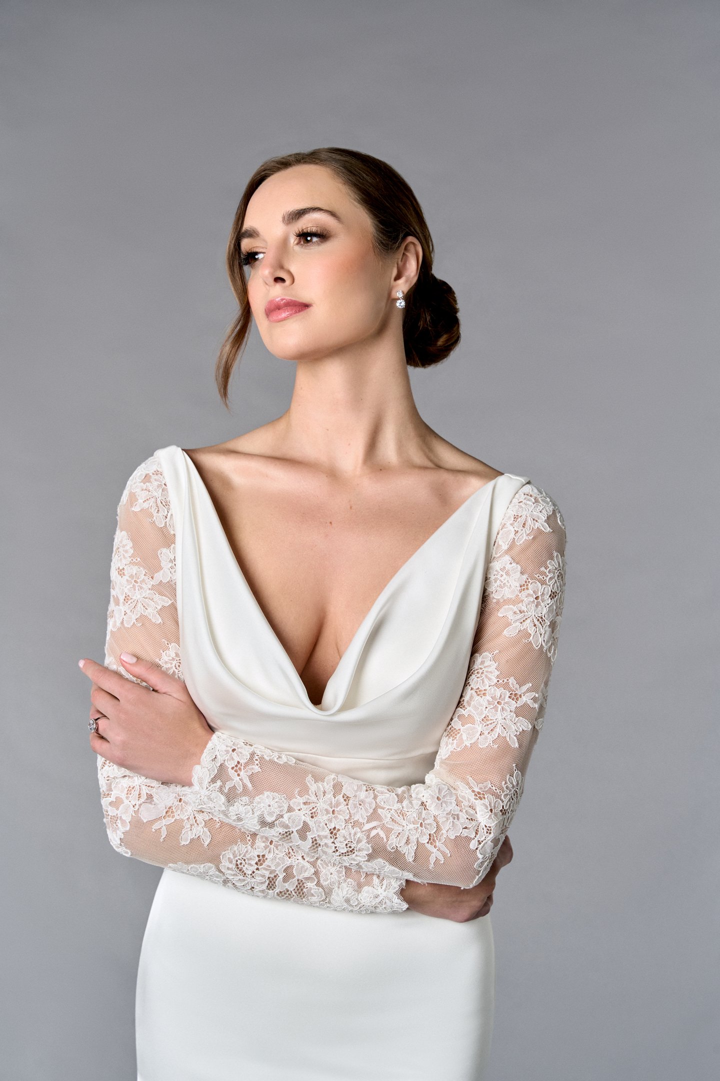 Thanks & Goodluck Style TG1119 Corded Alençon Lace Long Sleeves