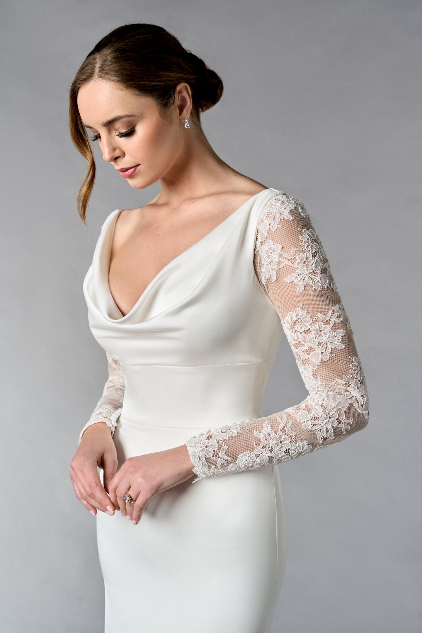 Thanks & Goodluck Style TG1119 Corded Alençon Lace Long Sleeves