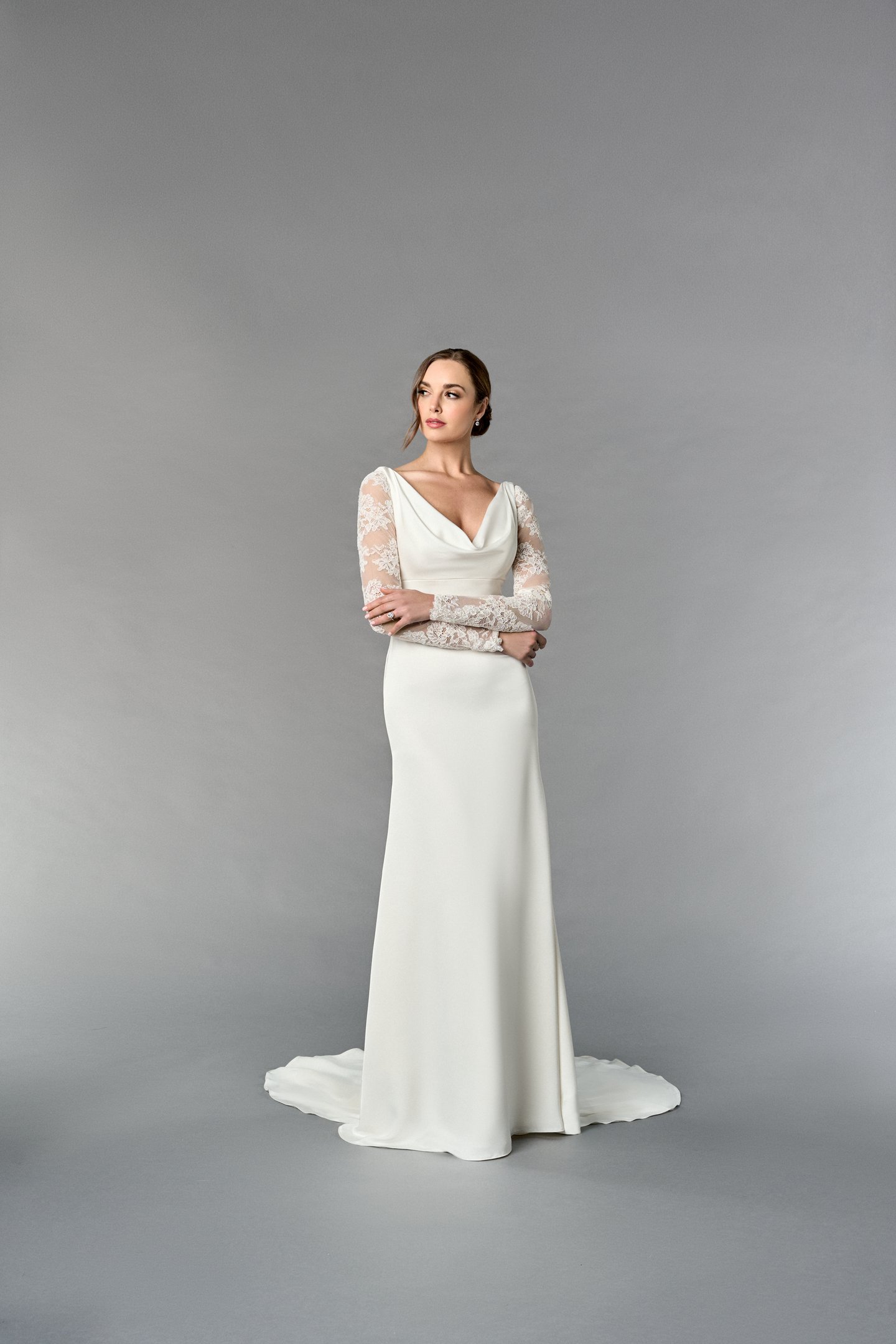 Thanks & Goodluck Style TG1119 Corded Alençon Lace Long Sleeves