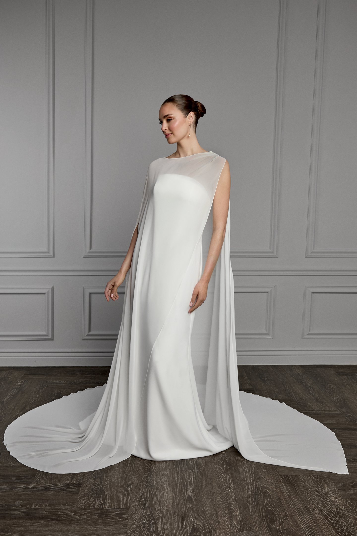 Thanks & Goodluck Style TG1181 Chiffon Cape with Shoulder Closure