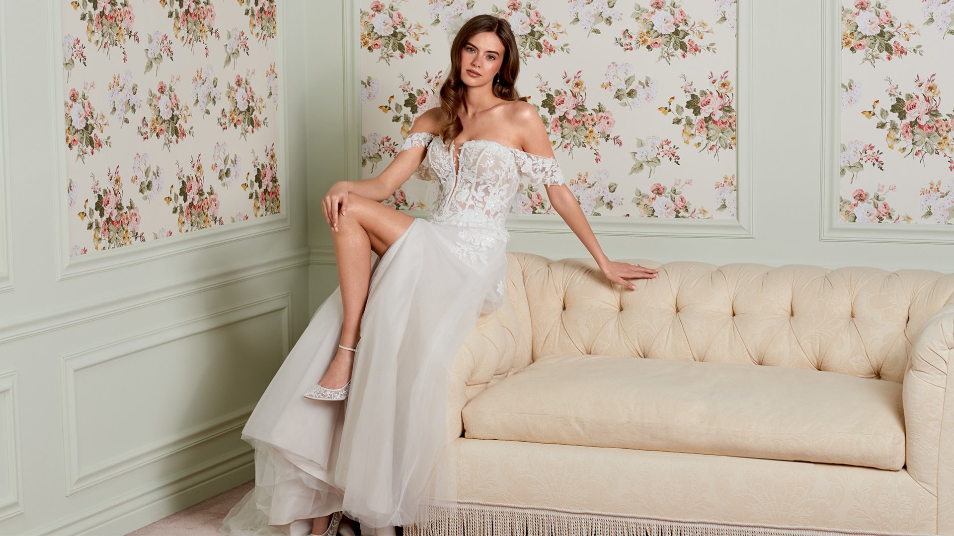 Adore by Justin Alexander Style 11471 Maisie Tulle A-Line Bridal Gown with Strapless Plunging Sweetheart Neckline, Exposed Boning, and Skirt Slit