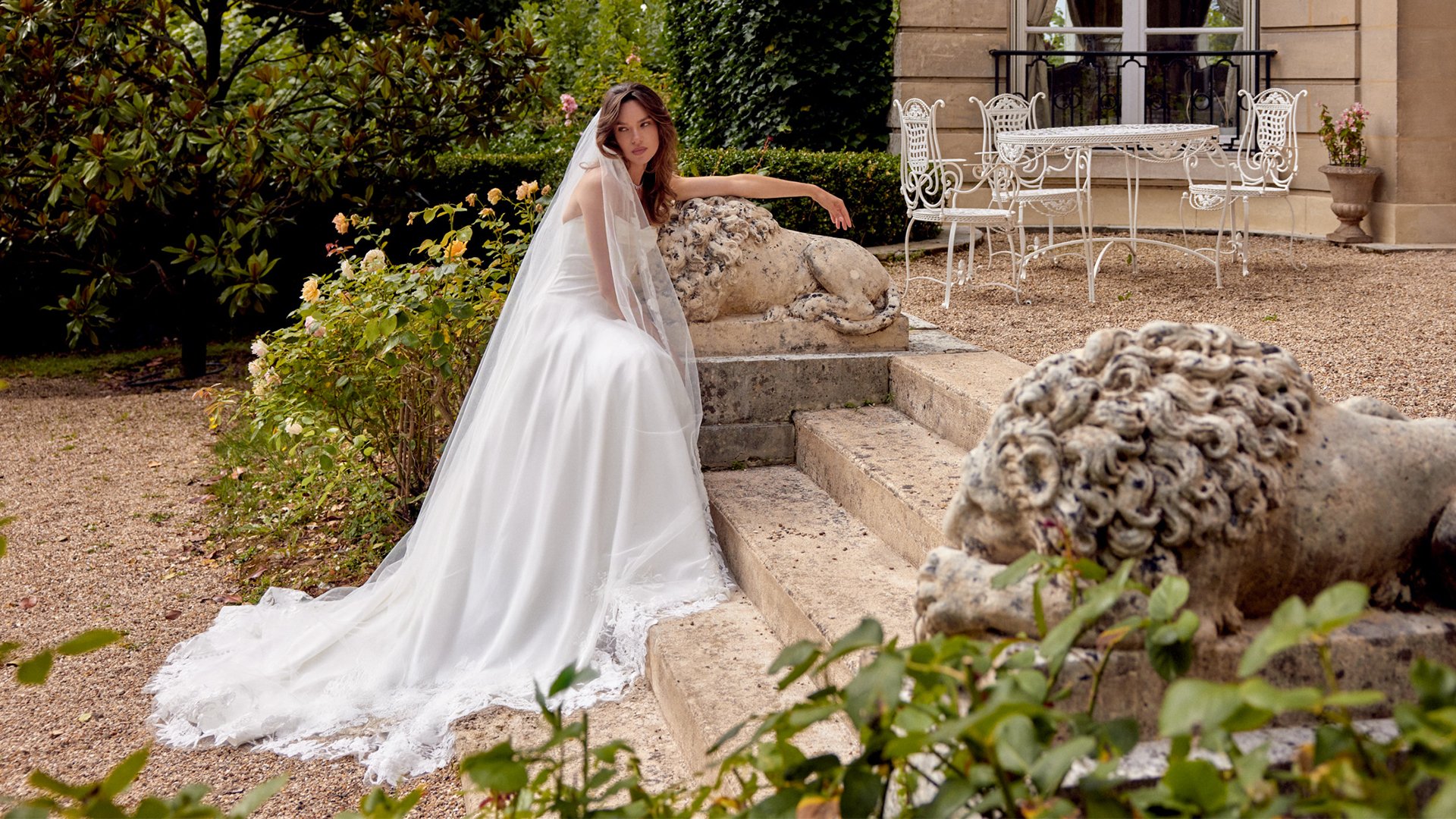 Justin Alexander Style 88502 MIRANDA Satin A-Line Gown with Dropped Asymmetrical Waistline