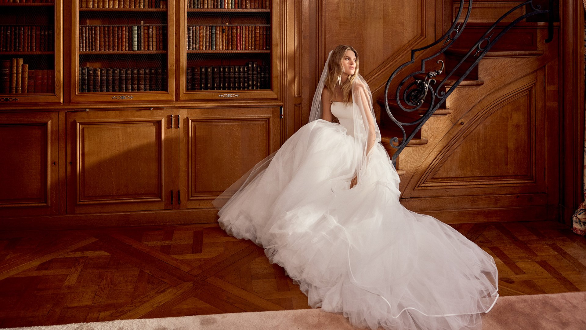 Justin Alexander Style 88539 Neryssa Ball Gown with Cat Eye Neckline, Satin Bodice, and Gathered Tulle Skirt