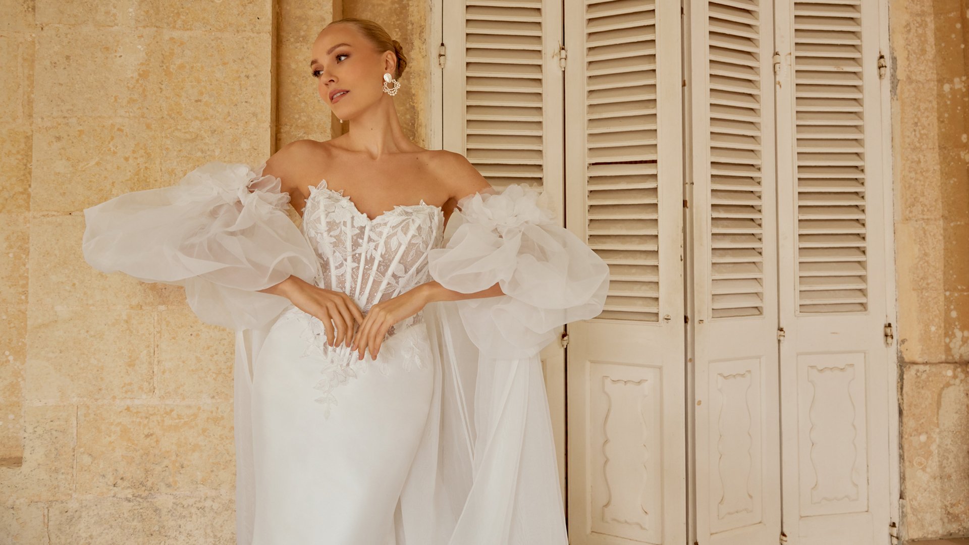 Sincerity Bridal Style 44607 Sweetheart Strapless Fit and Flare Dress with Illusion Bodice and Sequined Lace Appliqués