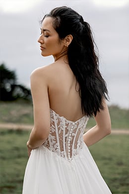 Adore by Justin Alexander Style 11410 Aurelia A-Line Gown with Beaded and Sequined Bodice and Chiffon Skirt