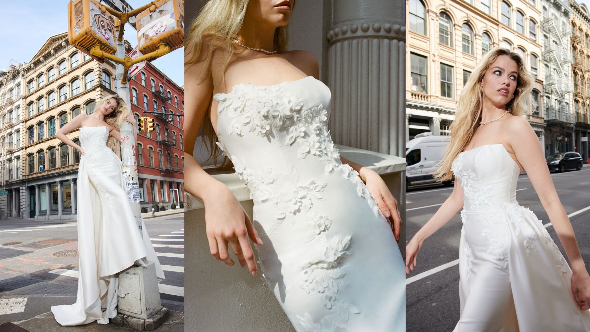 Justin Alexander Signature Style 99319 Dickinson Mikado Fit and Flare Gown Adorned with Lace Embroidery and Appliqu&eacute;s
