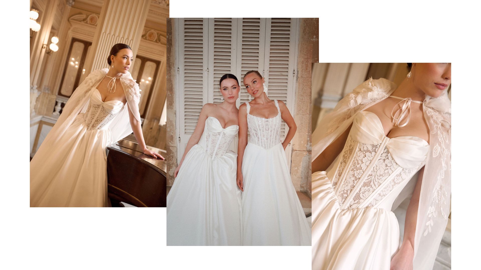 Sincerity Bridal Style 44610 Mikado Ball Gown with Exposed Boning on Bodice and Basque Waistline
