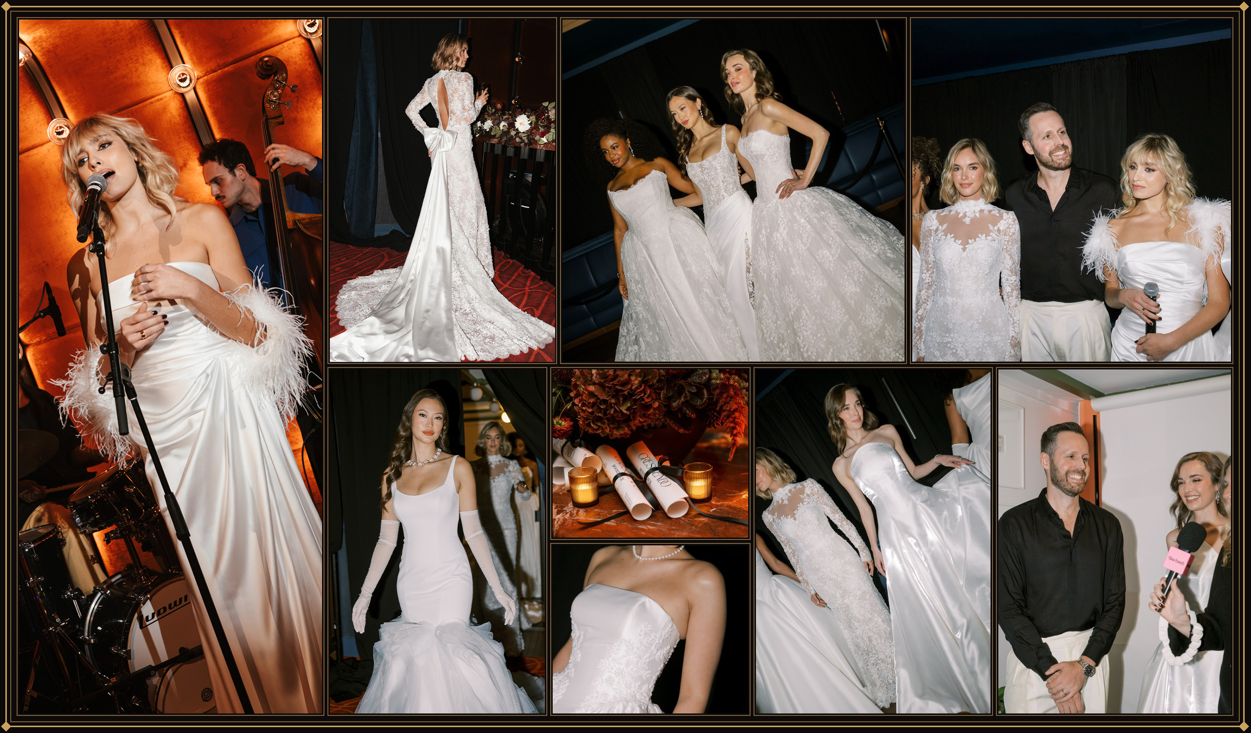 Justin Alexander Signature FW27 Crescendo event at So & So's piano bar during New York Bridal Fashion Week