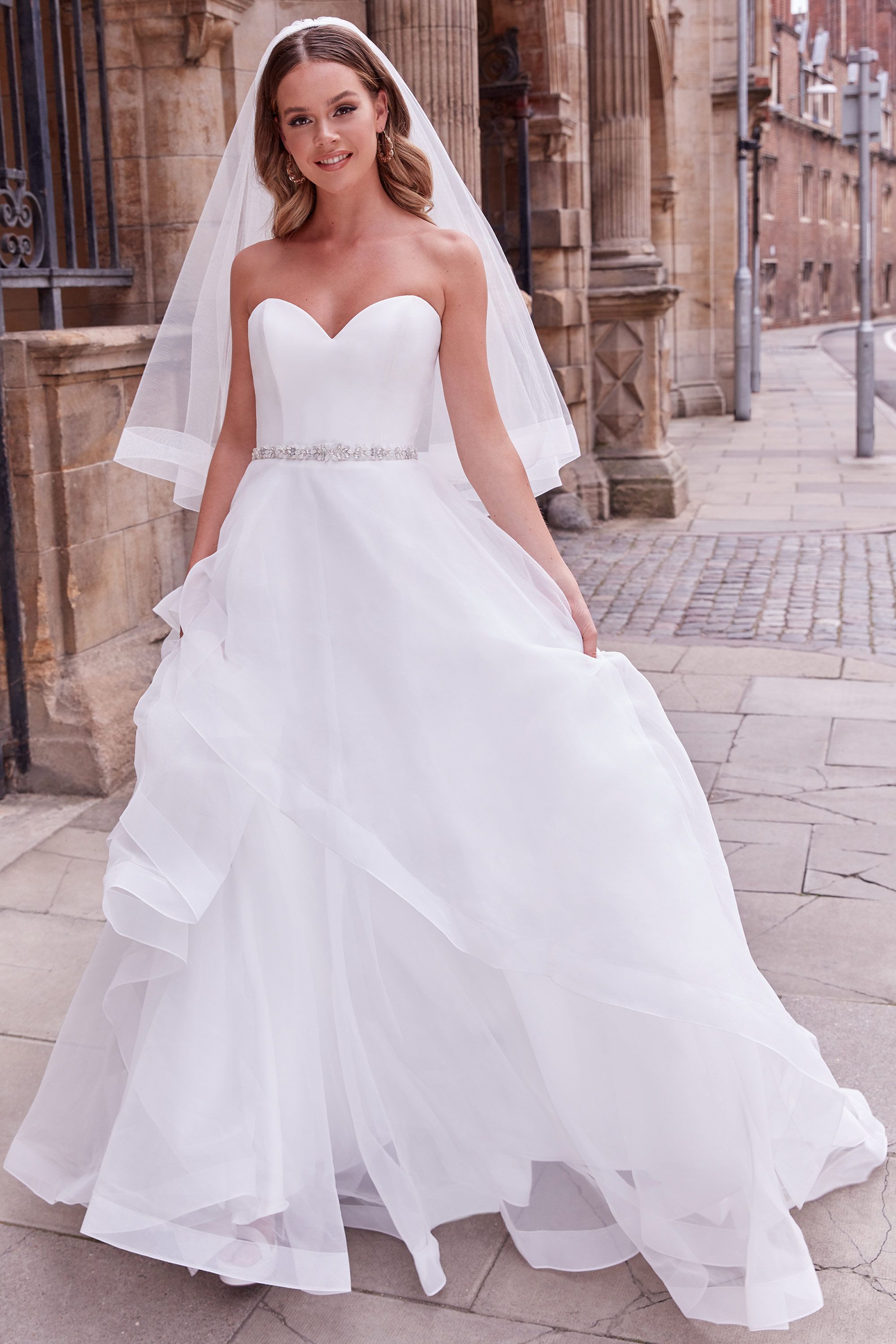 Adore by Justin Alexander Style 11176 Bliss Organza Ruffle Skirt Ball Gown with Strapless Sweetheart Neckline