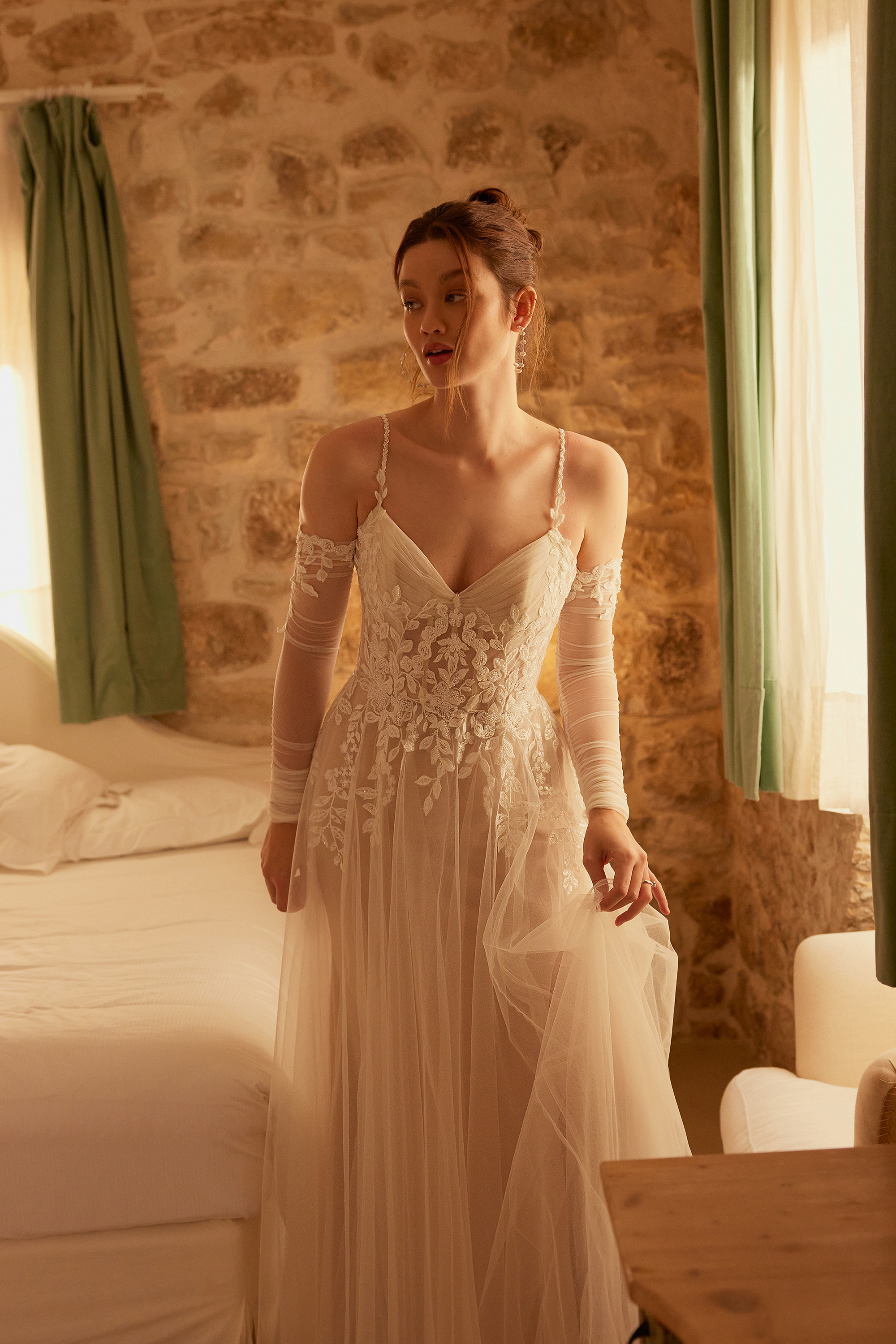 Adore by Justin Alexander 11297 Alanis Tulle Cage Bikini Neckline Wedding Dress with Beaded Straps