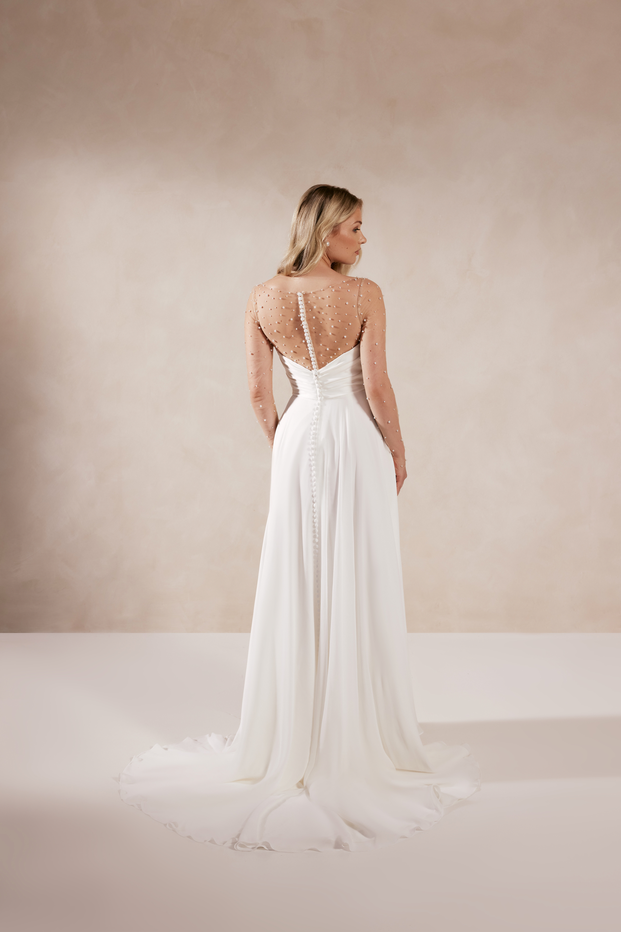 Adore by Justin Alexander Style 11378 Eliora A-Line Gown with Crepe Sweetheart Neckline and Draped Details