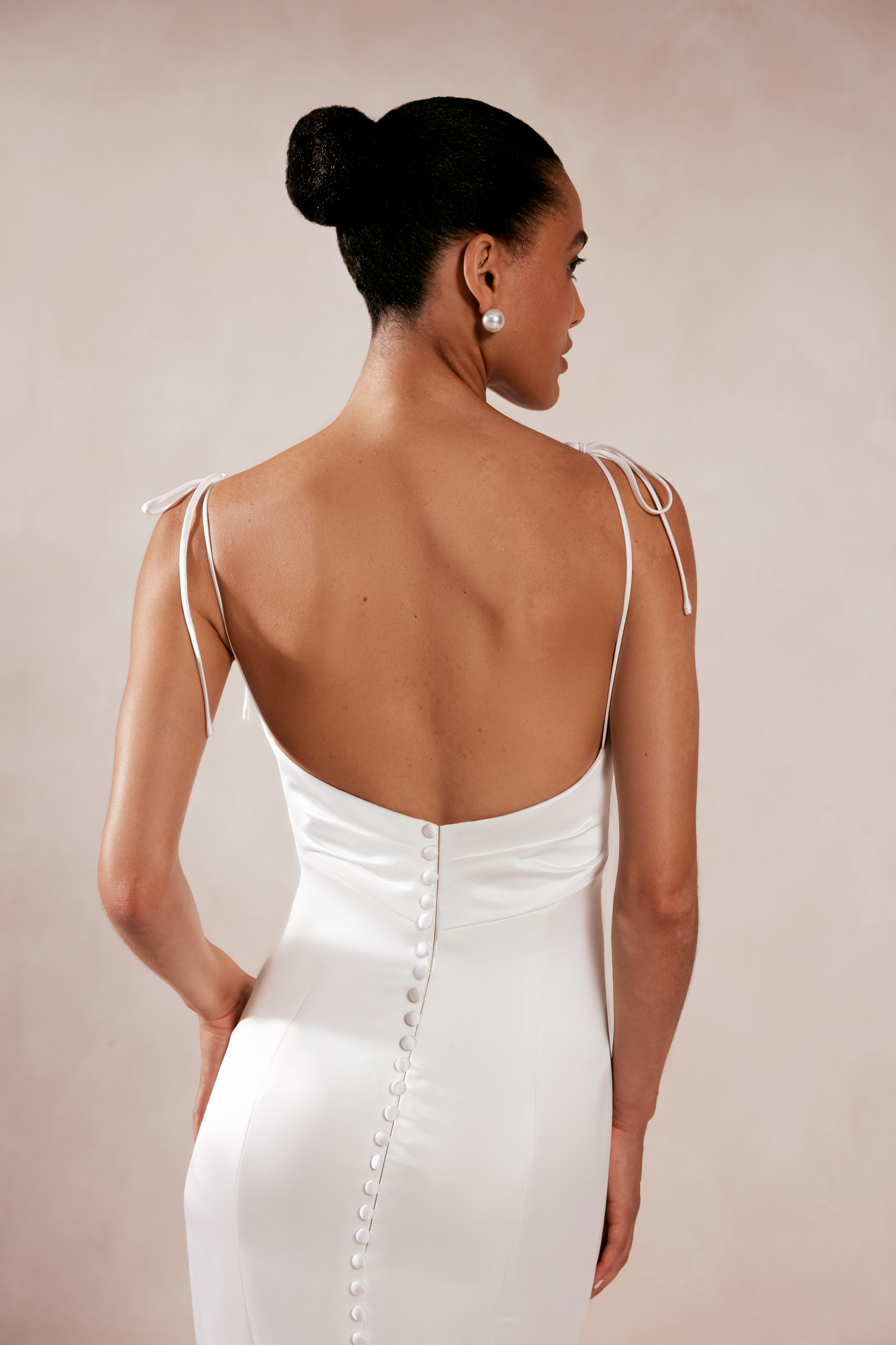 Adore by Justin Alexander Style 11383 Lucienne Charmeuse Fit and Flare Gown with Draped Neckline and Empire Waist