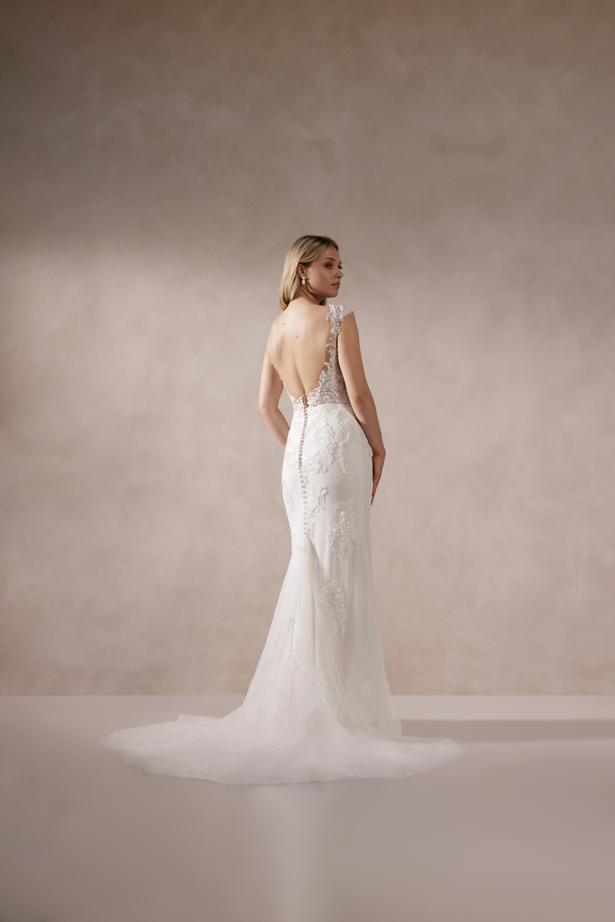 Adore by Justin Alexander Style 11397 Nahara Beaded Fit and Flare gown with Sabrina Neckline and Cap Sleeves