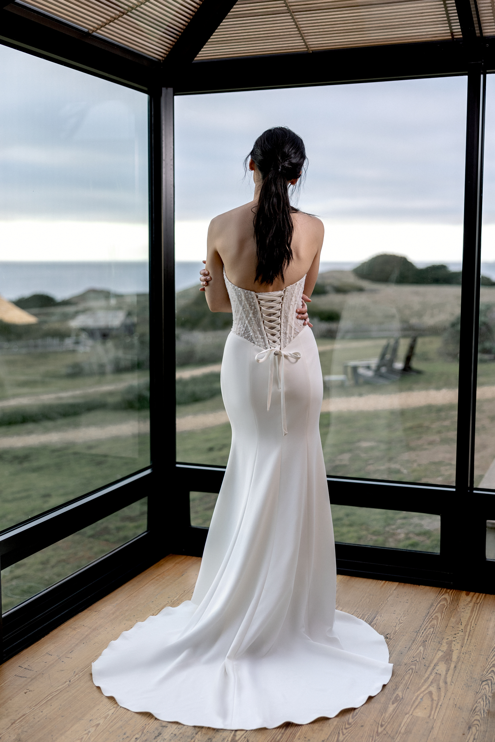 Adore by Justin Alexander Style 11411 Esmarie Sparkling Fit and Flare Gown with Beaded Bodice and Basque Waist