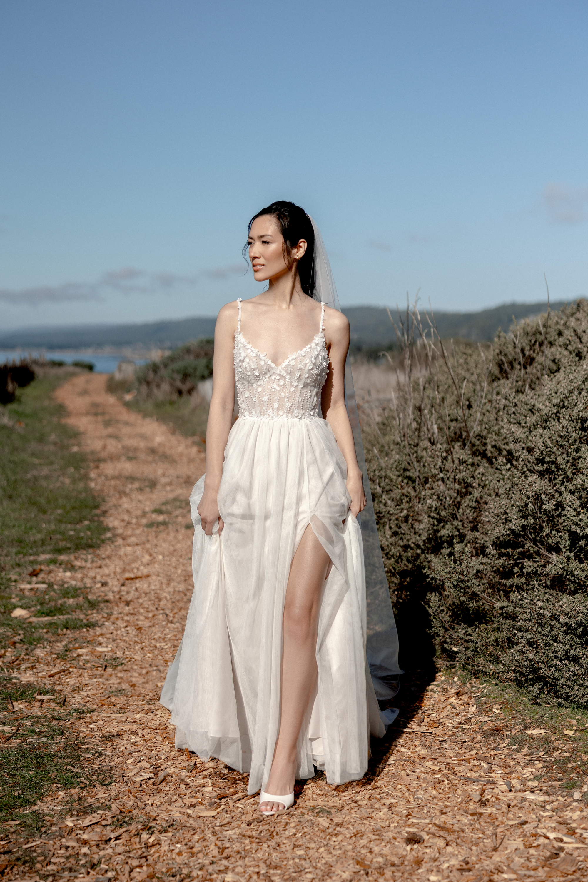 Adore by Justin Alexander Style 11412 Willow Sparkling A-Line Gown with Bikini Neckline and English Net Skirt