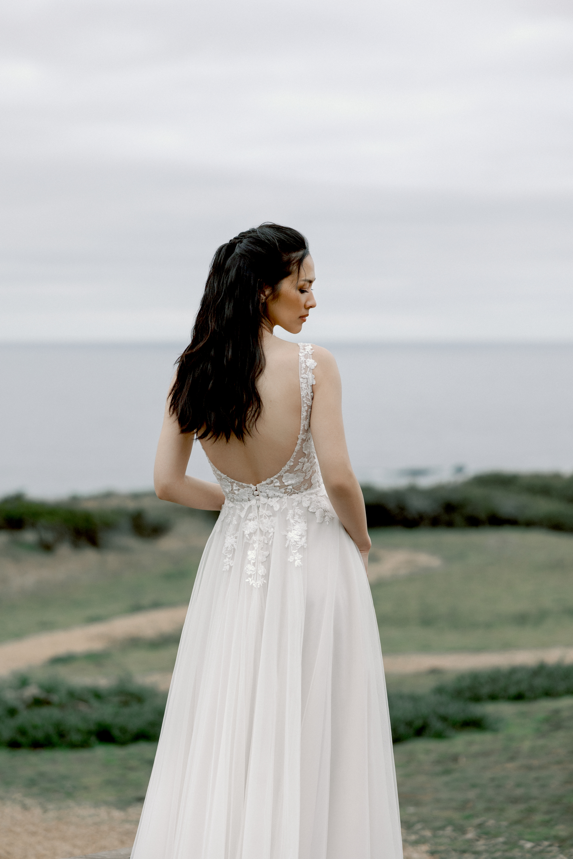 Adore by Justin Alexander Style 11418 Mira Sparkling Tulle A-Line Gown with Plunging V-Neck and Low Scoop Back
