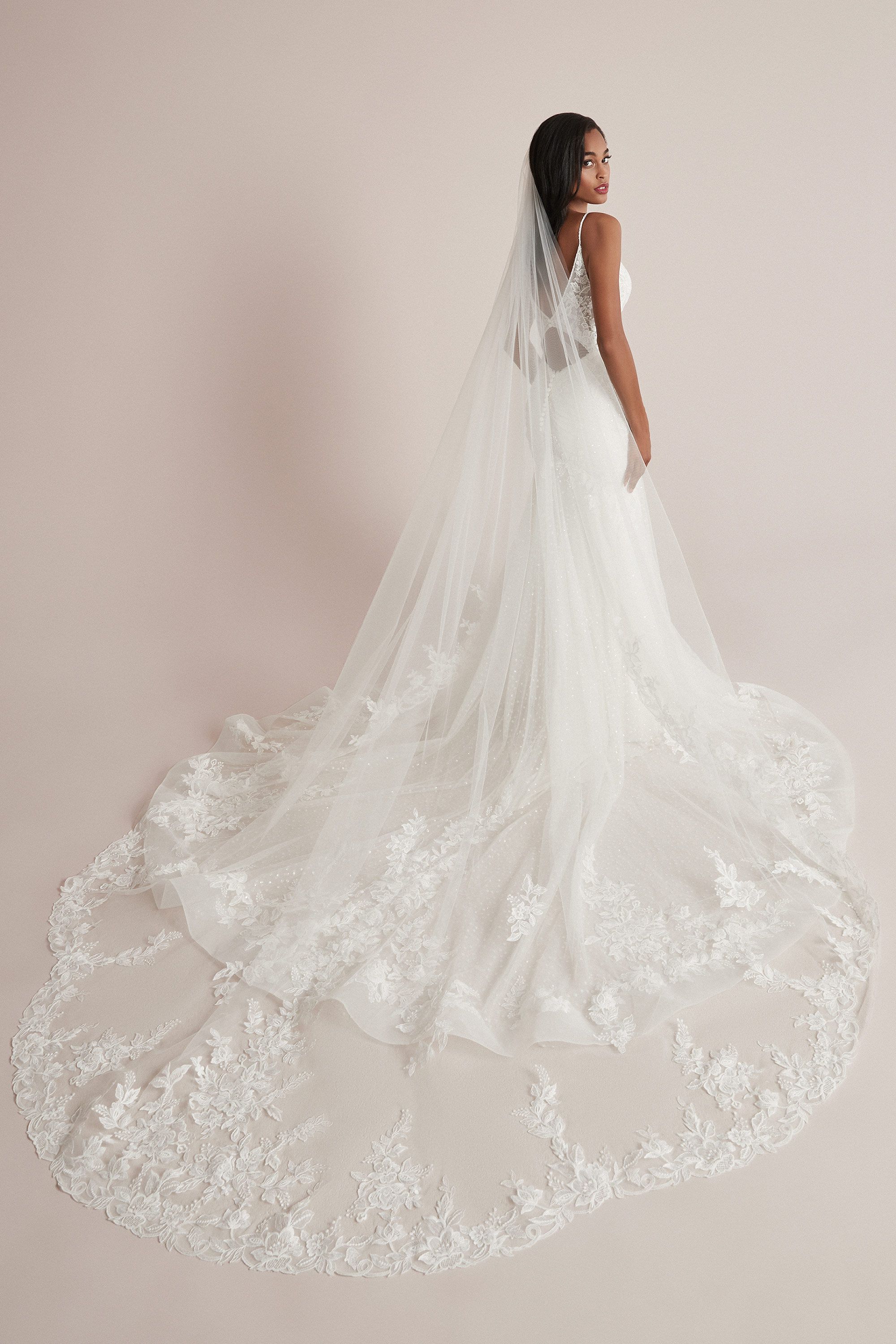 Calista: Sequin Tulle Fit and Flare Dress with Low Keyhole Back