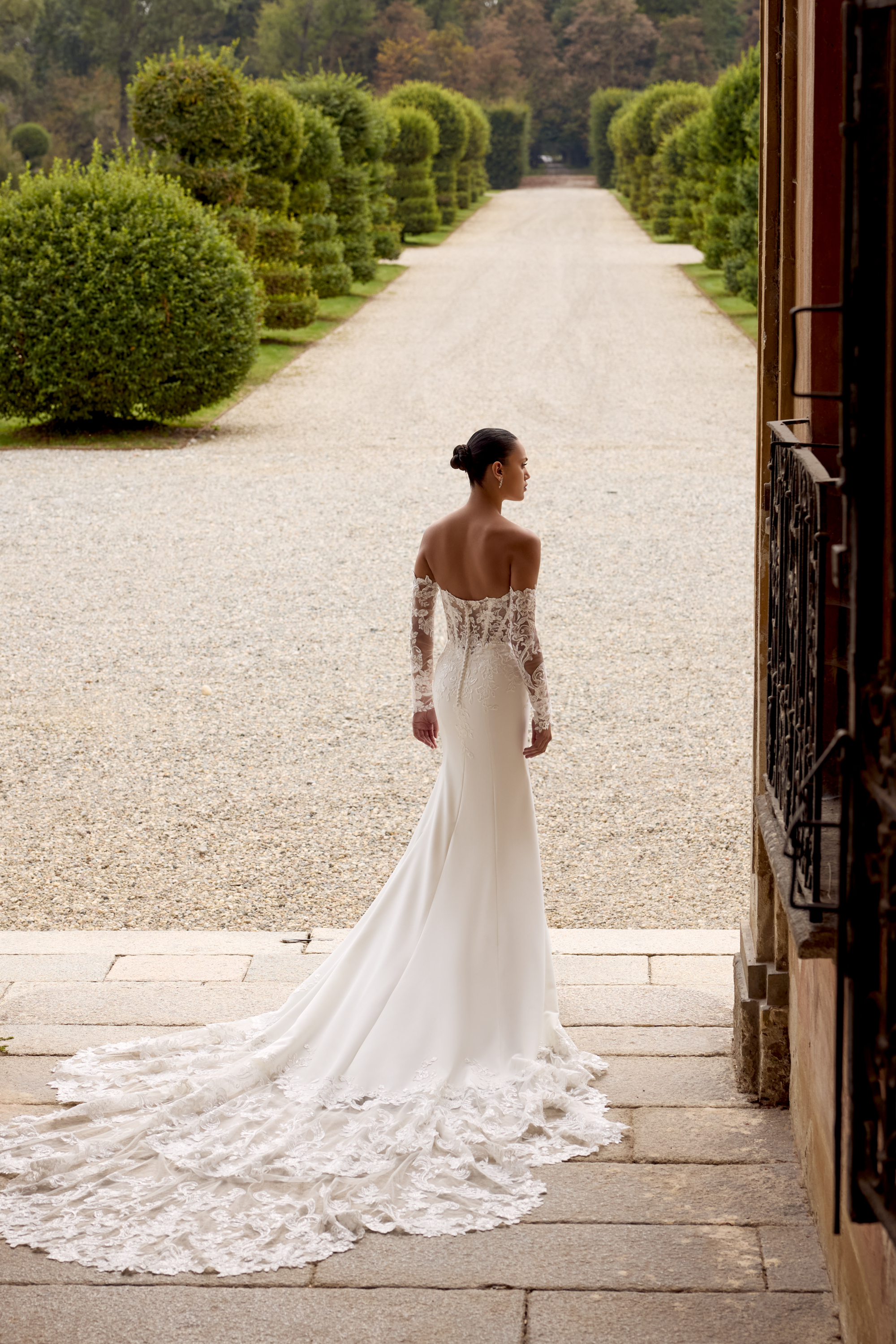 Justin Alexander Style 88353DT Hope Train Detachable Train Extension with Sequined Lace Appliqués