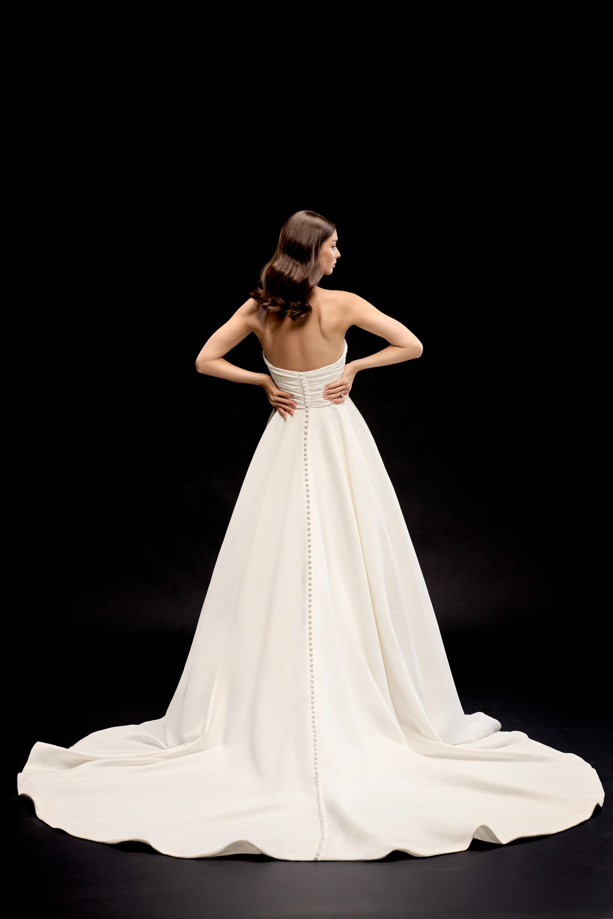 Justin Alexander Signature Style 99342 CHANDRA Satin A-Line Gown with Sweetheart Neckline and Ruched Bodice
