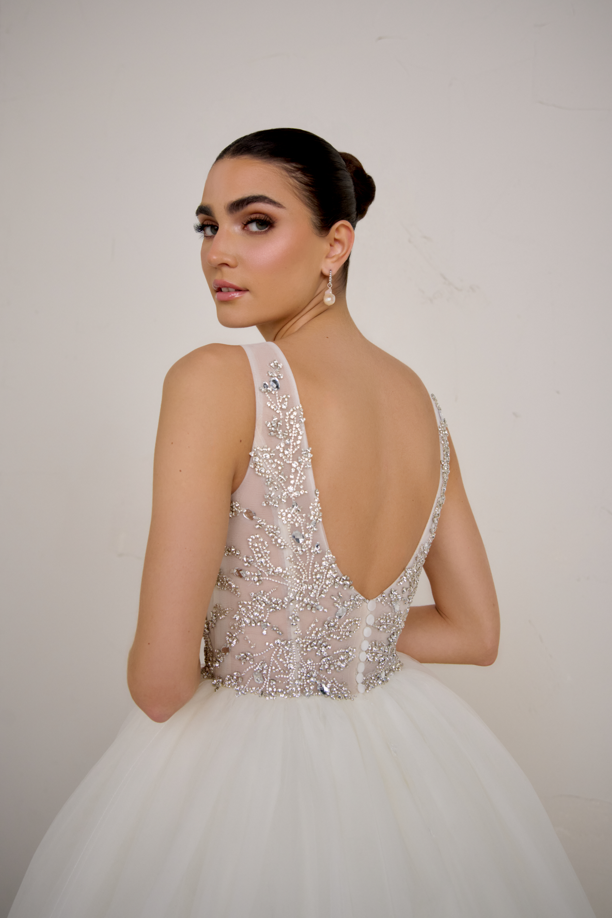 Justin Alexander Signature Style 99376 MARQUISE Tulle Ball Gown with Ornate Sheer Crystal Embroidered Bodice