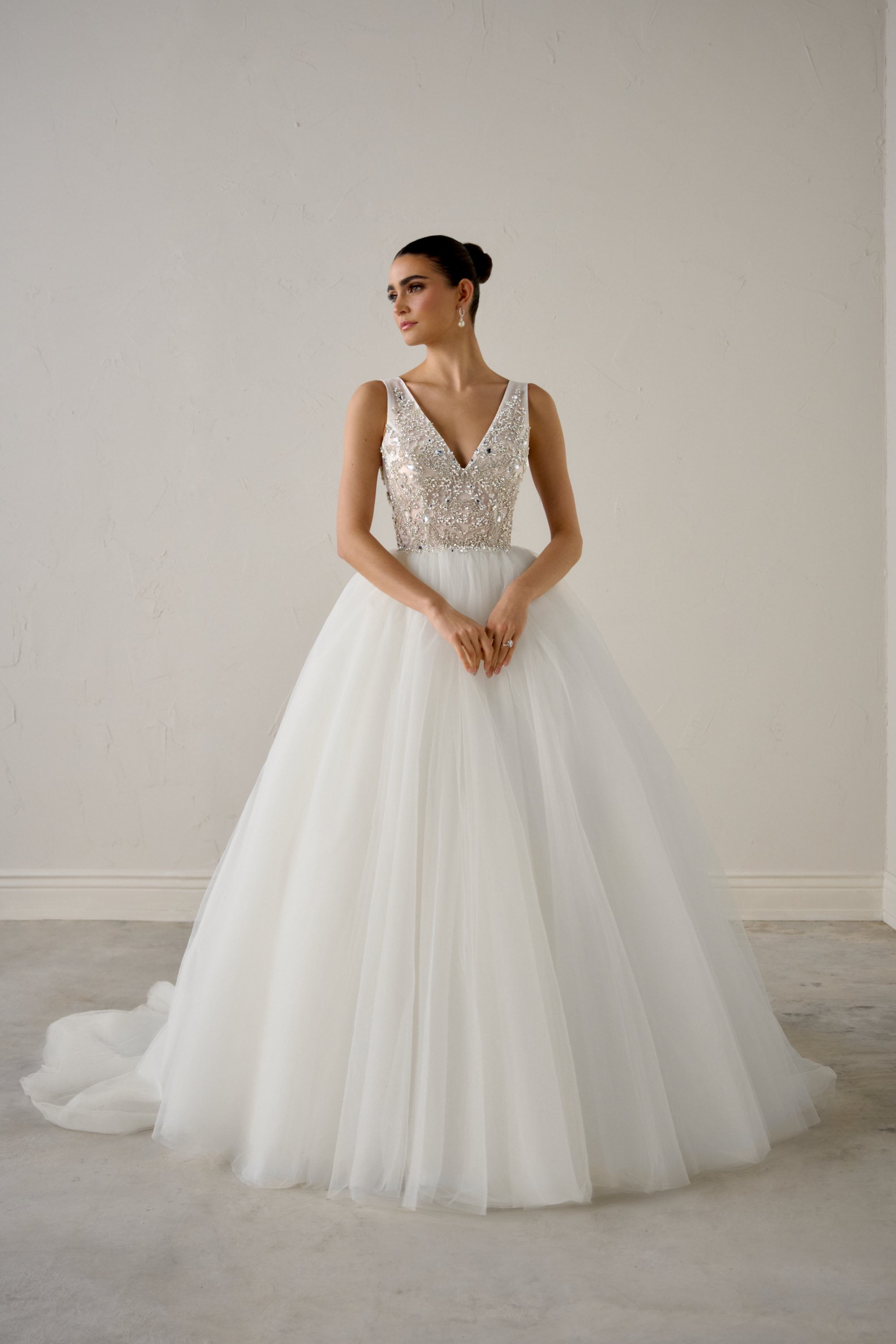 Justin Alexander Signature Style 99376 MARQUISE Tulle Ball Gown with Ornate Sheer Crystal Embroidered Bodice