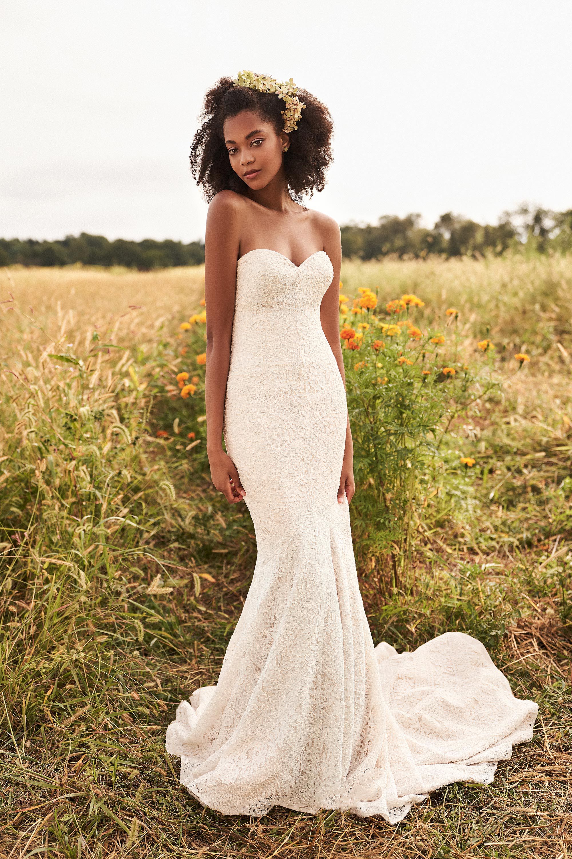 6425: Allover Lace Mermaid Gown with Sweetheart Neckline | Lillian