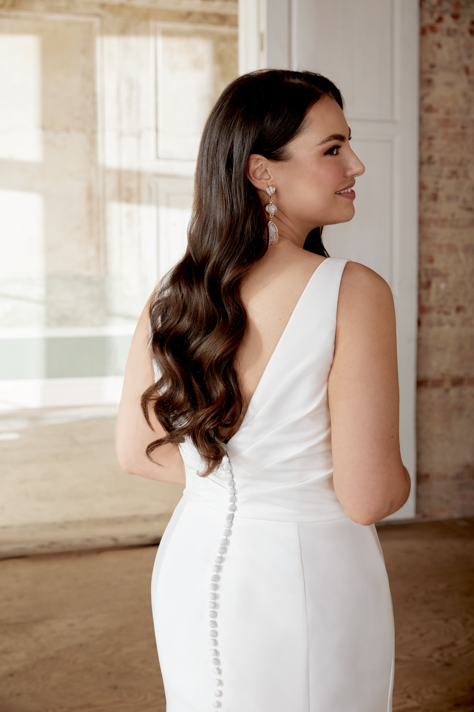 Sincerity Bridal Style 44505PS Plus Size Mikado Fit and Flare Gown with Ruched DetailSincerity Bridal Style 44505PS Plus Size Mikado Fit and Flare Gown with Ruched Detail