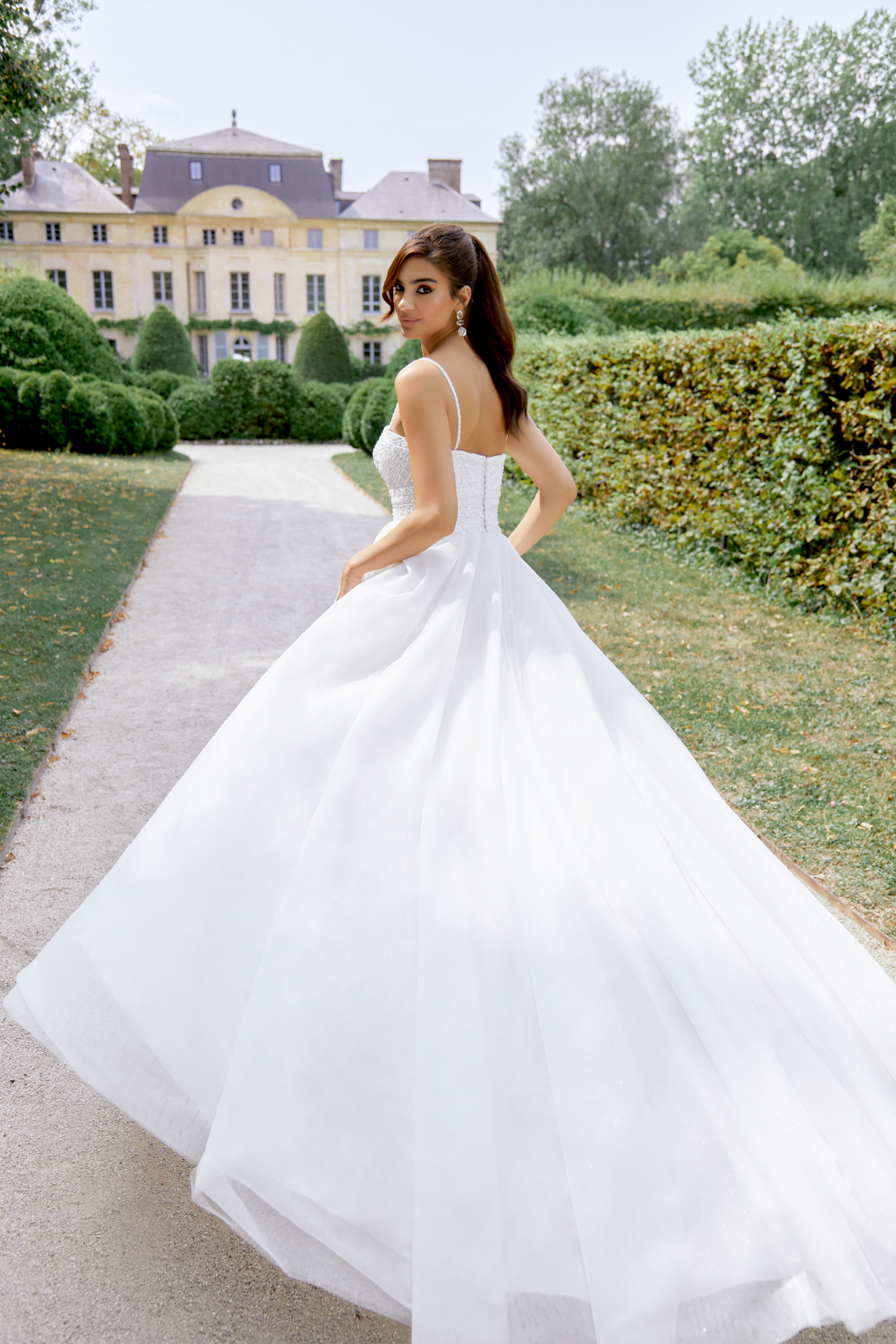 Sincerity Bridal Style 44529 Sparkle Tulle A Line with Beaded Detachable Spaghetti Straps
