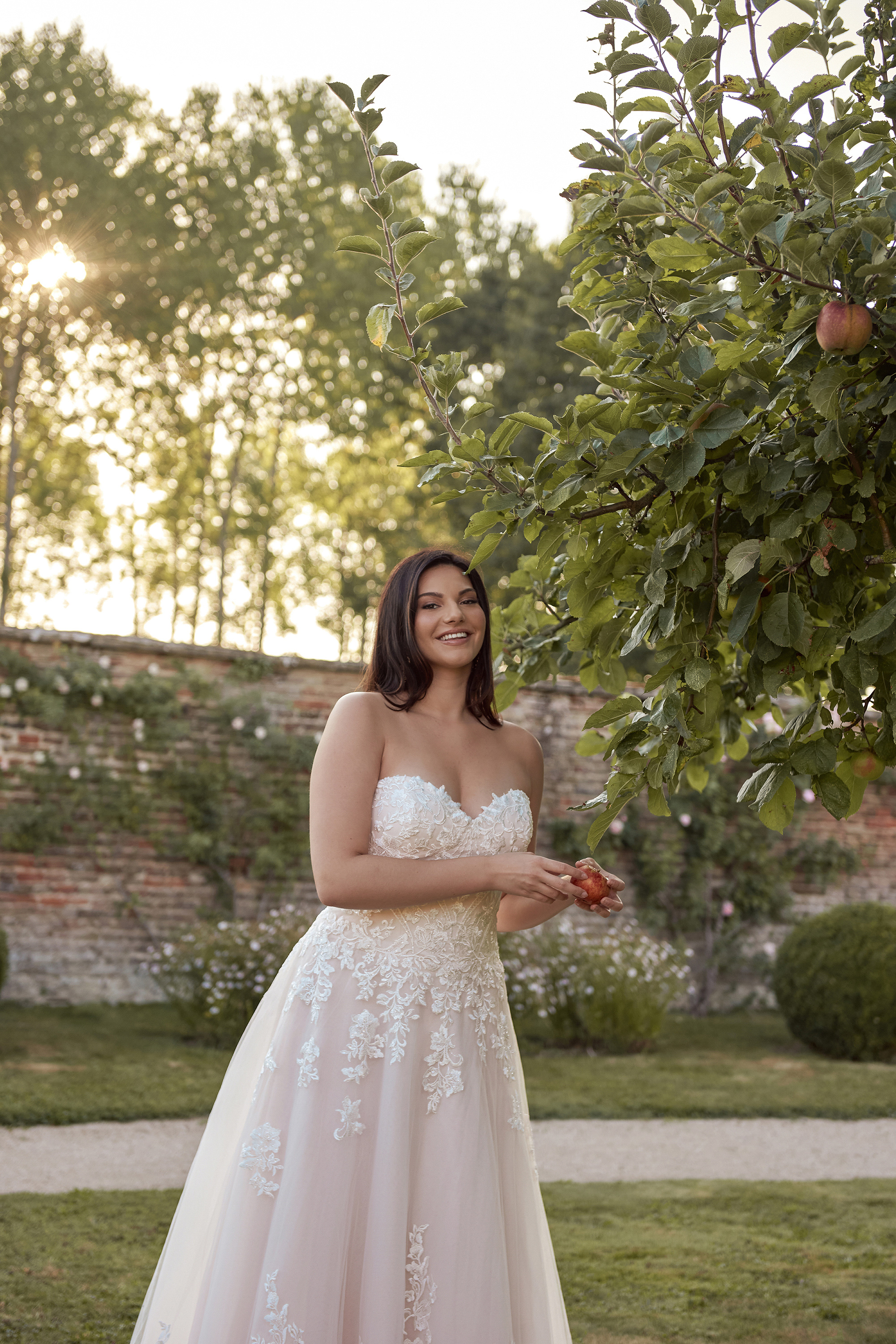 Sincerity Bridal Style 44427PS Lace Strapless A-Line with Sweetheart Neckline and Basque Waist