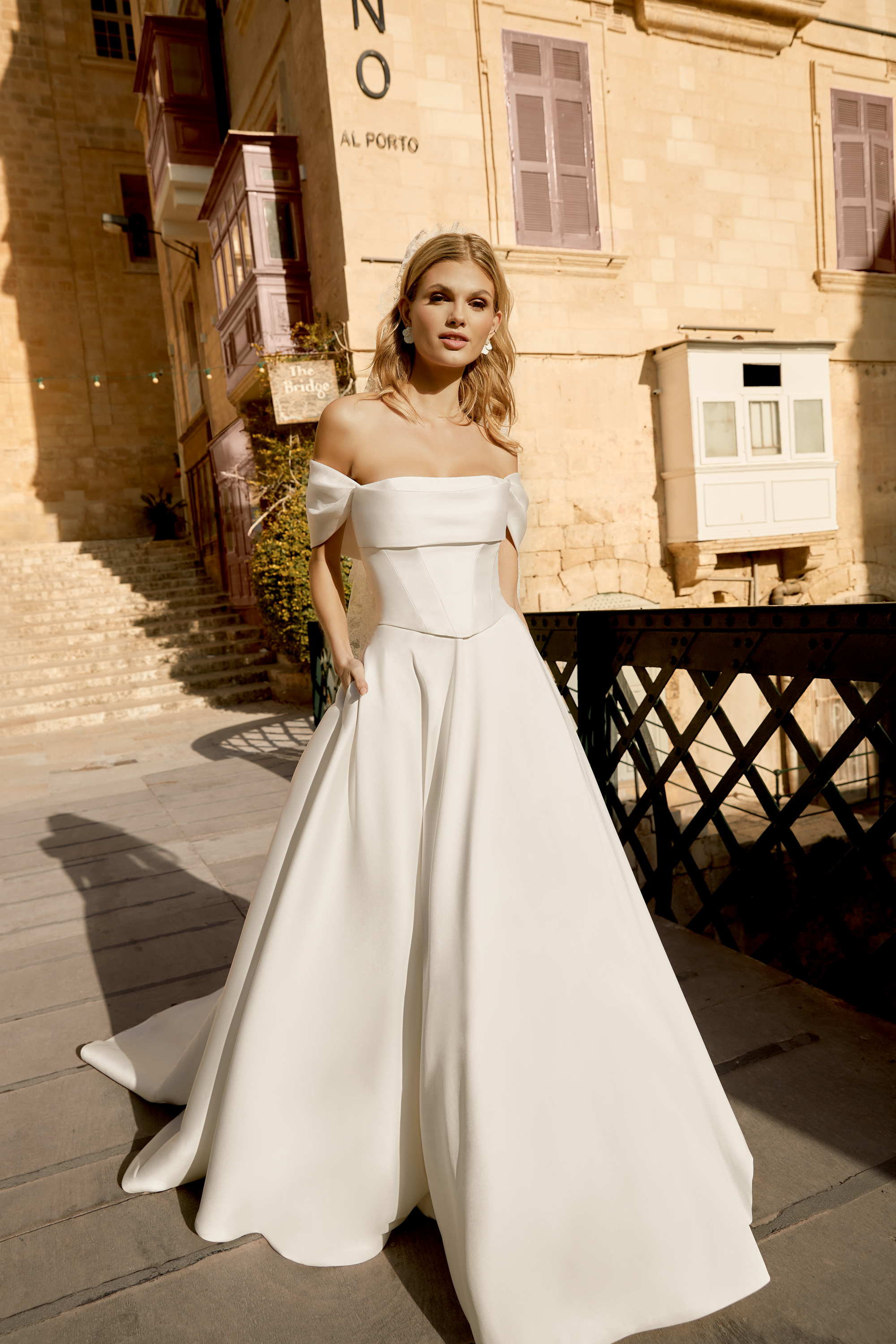 Sincerity Bridal Style 44475 Mikado Strapless Corseted Bodice with A-Line Skirt