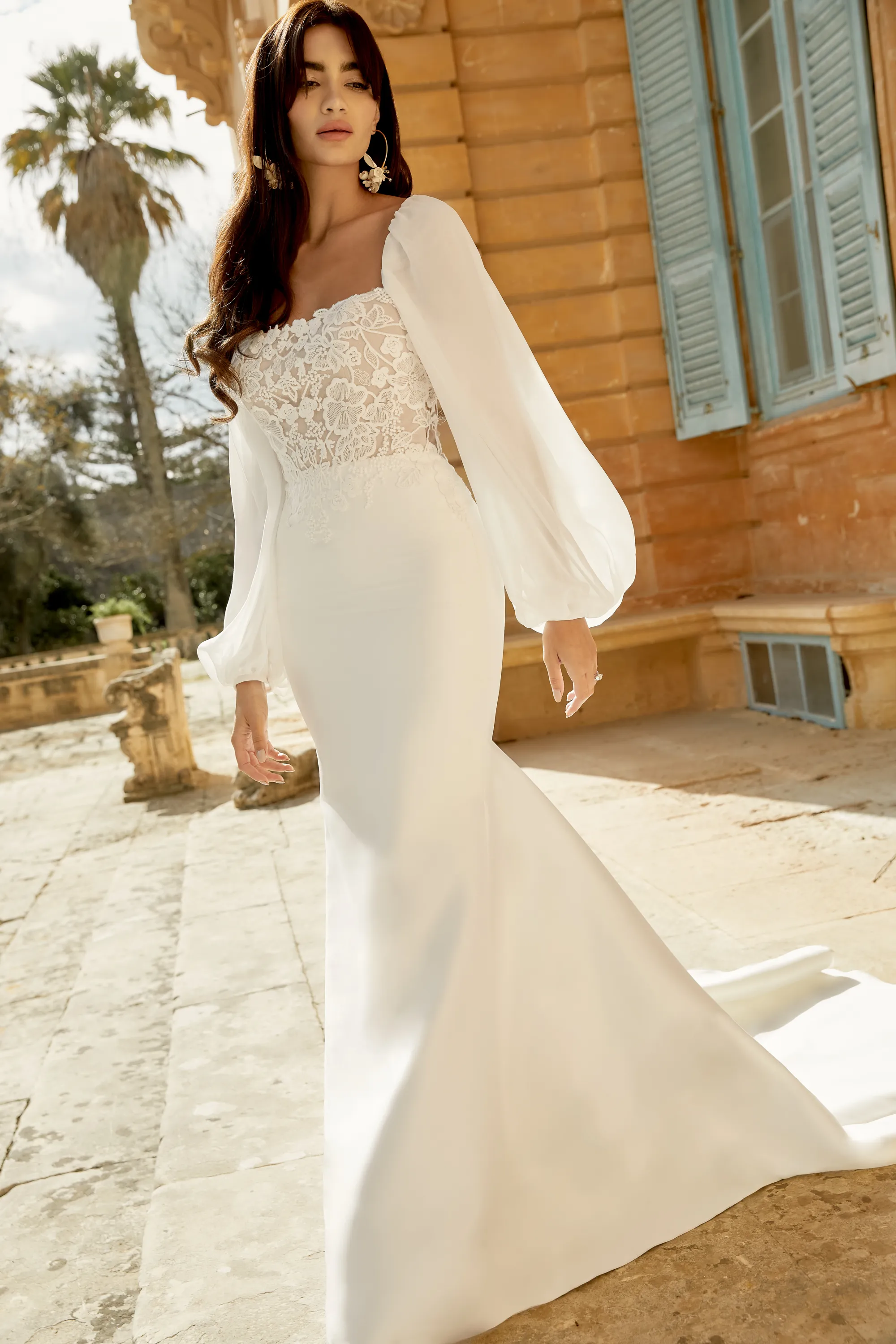 ティアラページ 44421: Strapless Mikado Ball Gown with Straight Neckline and