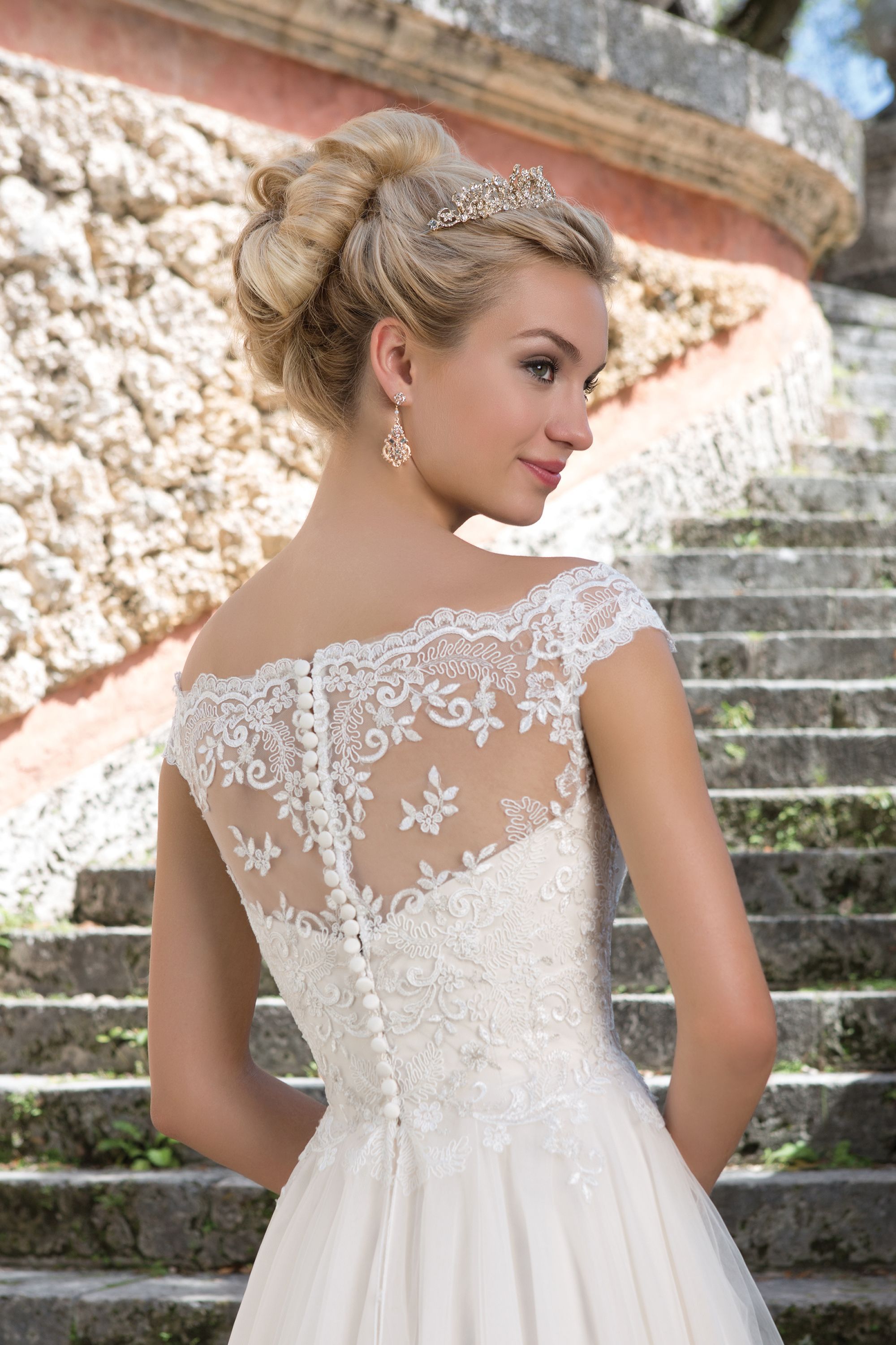 3889: Off the Shoulder Lace and Tulle Ball Gown | Sincerity Bridal