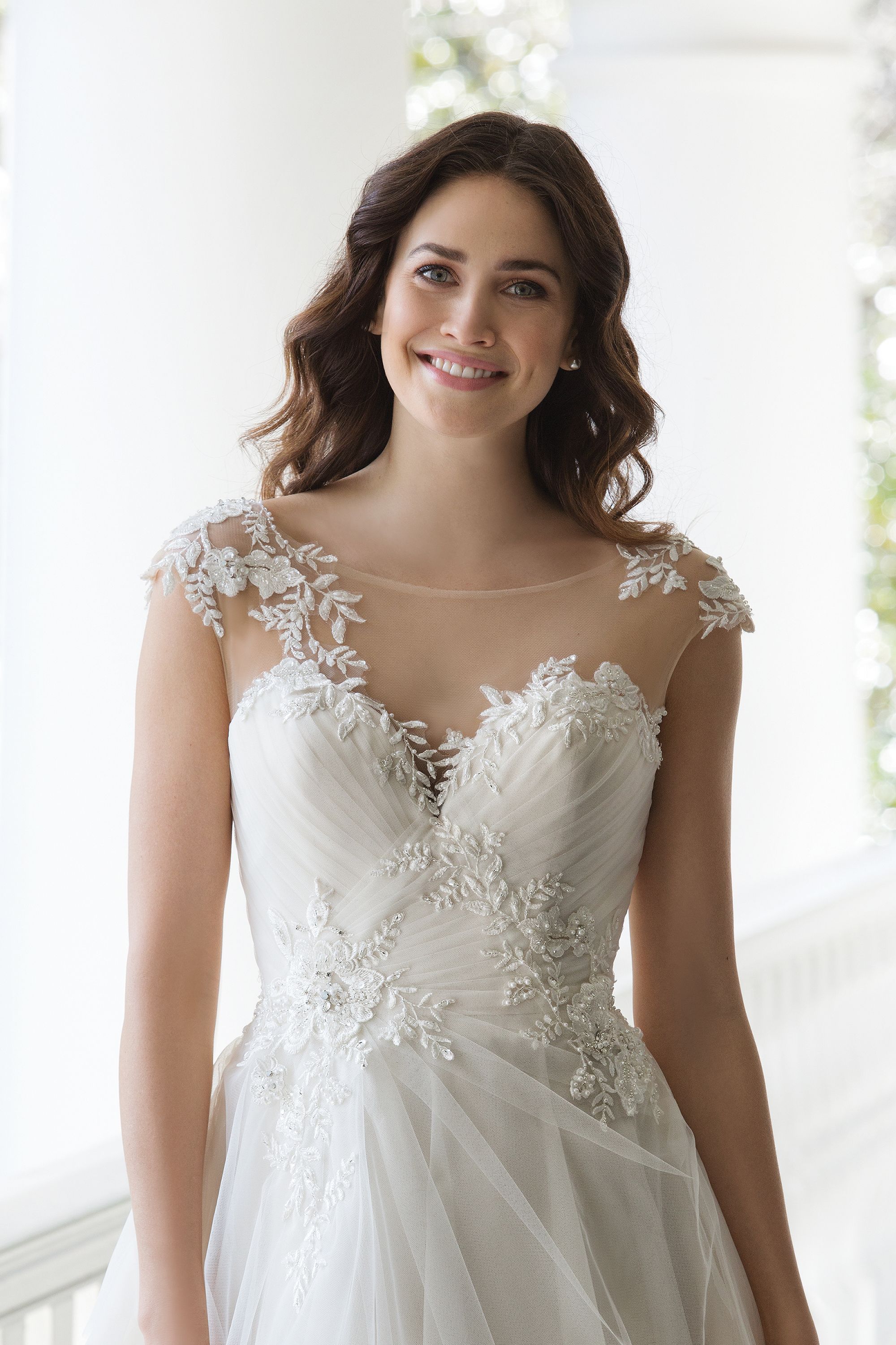 Sincerity Bridal Style 3968 Romantic Ball Gown with Lace Accents and Tiered Skirt