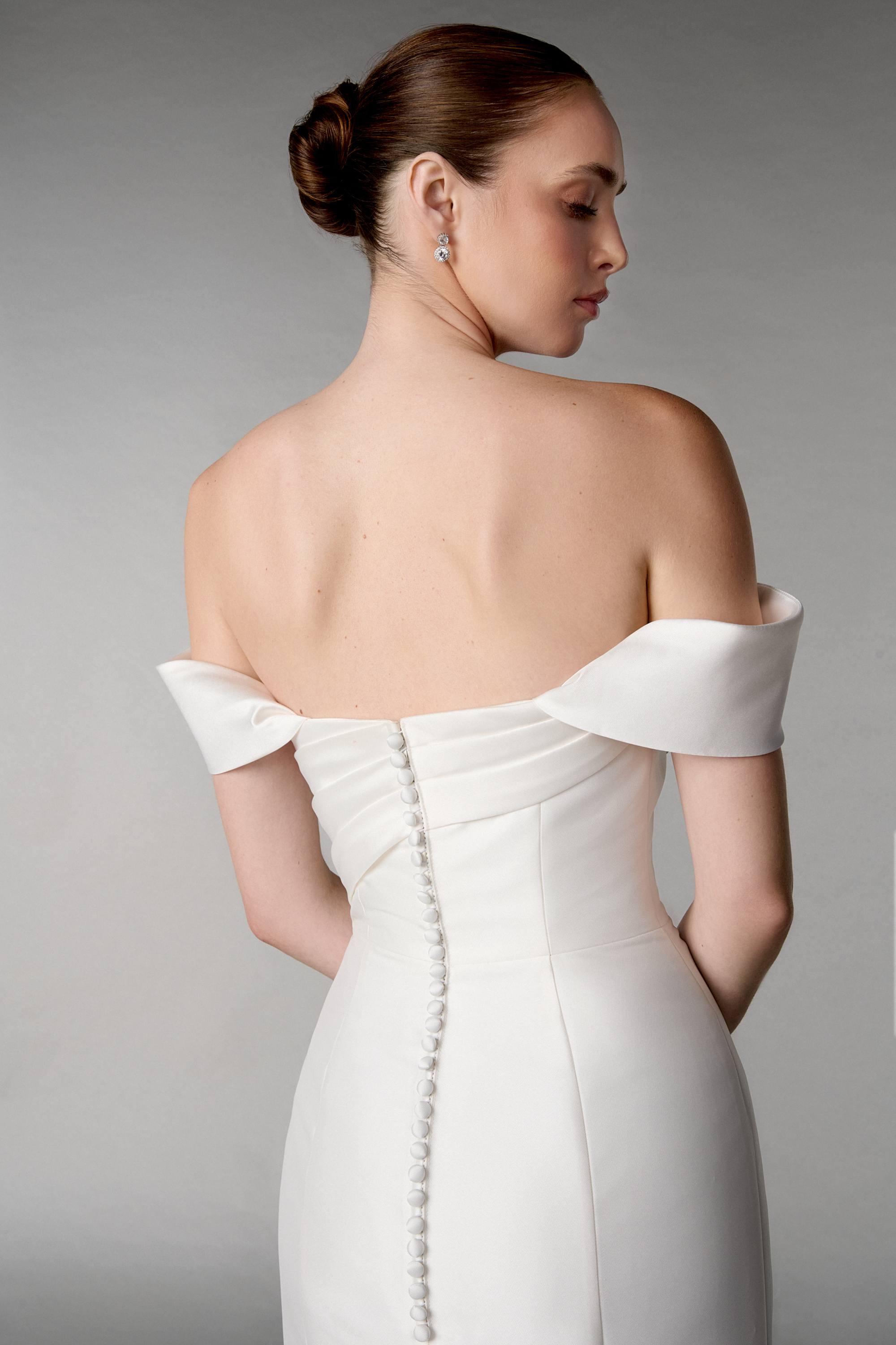 Thanks & Goodluck Style TG1098 Detachable Mikado Off-The-Shoulder Straps with Soft Pleating